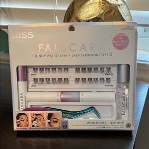 Kiss Falscara Lash Extension Kit with Purple and White Accents